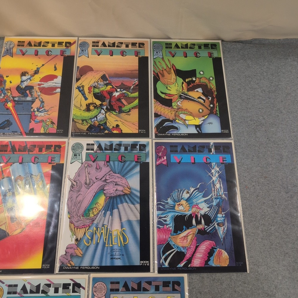 Hamster Vice Comic Lot 1-7, 9 Blackthorne Publishing Dwayne Ferguson Copper Age - Picture 3 of 4